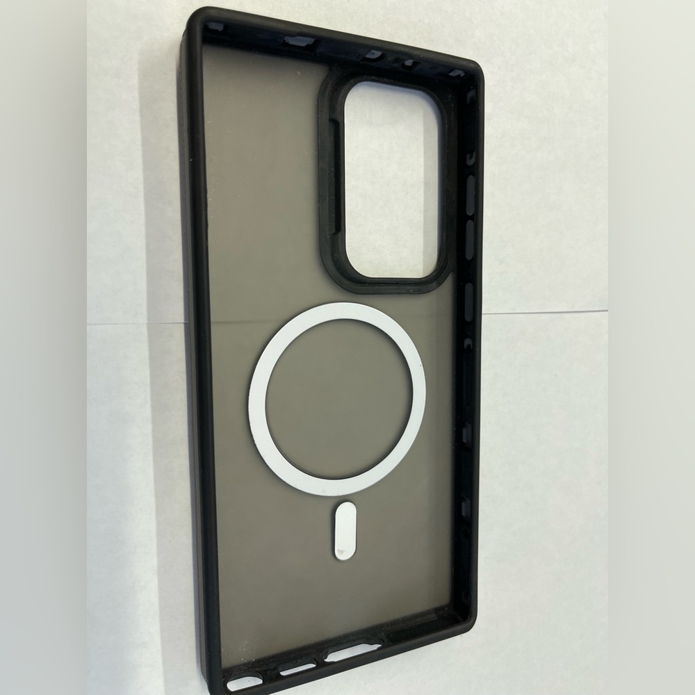Black and Gray Phone Case with MagSafe Compatibility